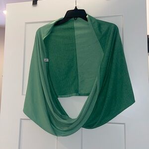 Lightweight green infinity scarf by the north face